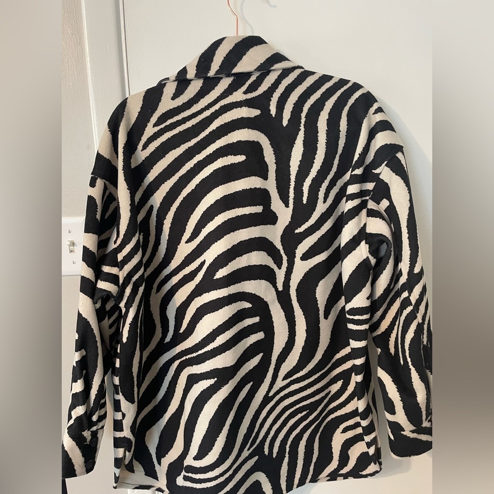 H&M zebra print shacket